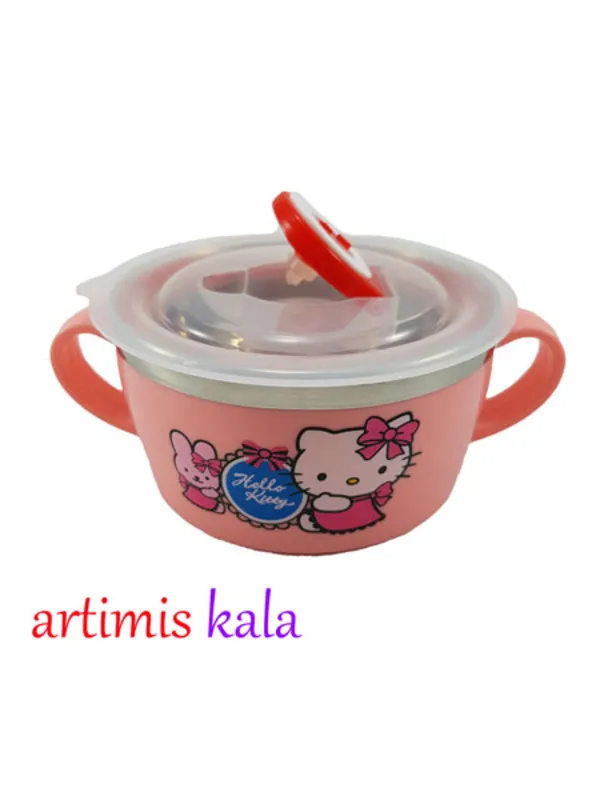 ظرف غذا استیل کیتی درب دار gallery2